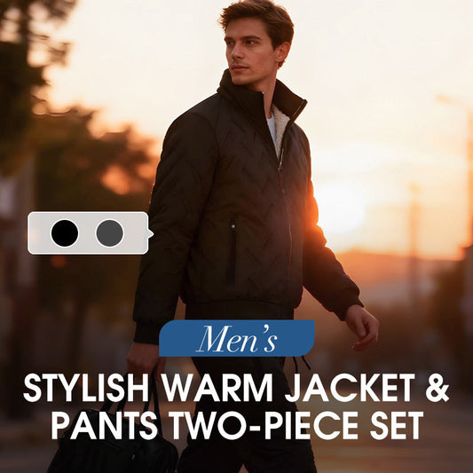 ❄️ Winter Deal ✨ Stijlvolle Warme Heren 2-Delige Set – Jas & Broek Set voor Comfortabele Casual Winterlooks