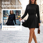 ❄️ Winter Favoriet ✨ Dames Gebreide Mini-Jurk met A-Lijn & Mock Nek – Elegante Warme Trui Jurk met Comfortabele Pasvorm