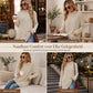 ✨ Nieuwe Collectie 🤍 Dames Losvallende T-Shirt met Mock Neck & Lange Mouwen – Comfortabele Pasvorm en Elegante Laagjeslook
