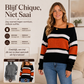 ✨ Nieuwe Collectie 🤍 Dames Gestreepte Trui met Off-Shoulder Design – Casual Elegante Look, Comfortabele Pasvorm & Trendy Stijl