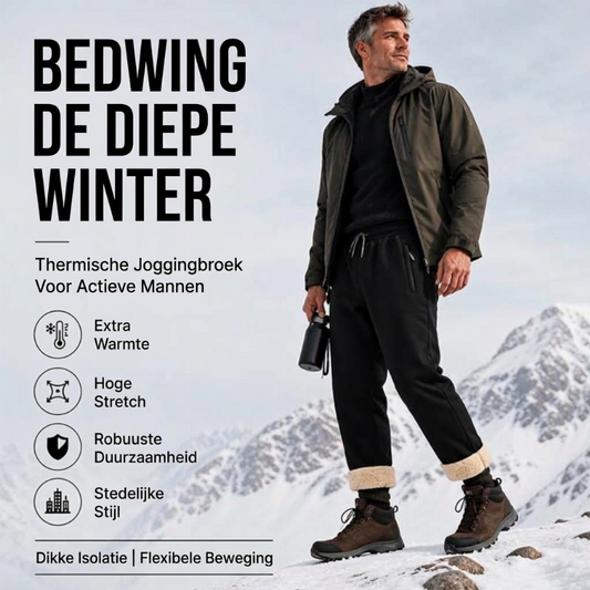 ❄️ Winter Deal 🔥 Warme Heren Joggingbroek – Comfortabele Pasvorm, Zachte Feel & Ideaal voor Koude Dagen 👖