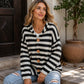 🍂 50% KORTING ✨ Gestreept Gebreid Damesvest met Capuchon – Casual, Comfortabel & Tijdloos Stijlvol 🧶