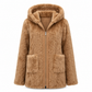 Casual damesvest van pluche effen kleur