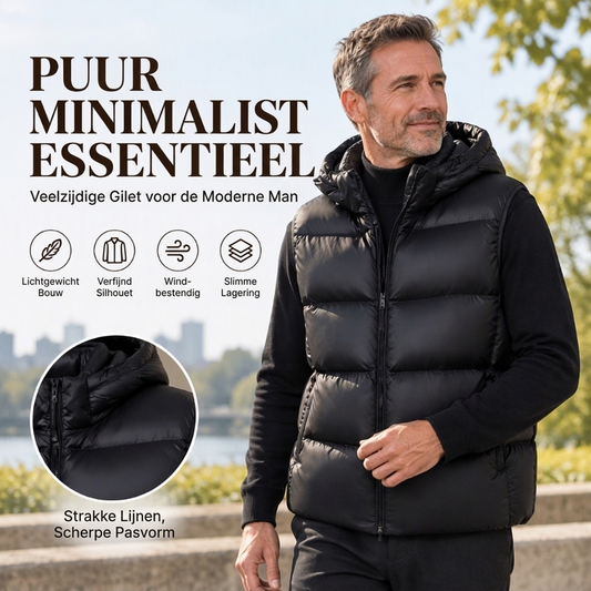 ✨ Lichtgewicht Thermisch Hooded Bodywarmer voor Heren 🧥 Warm, Dun & Draagbaar voor Outdoor en Dagelijks ✨