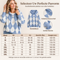 ✨ Casuele Dames Hoodie 🧶 met Ruitpatroon, Zacht & Trendy, Perfect voor Dagelijks ✨