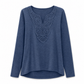 ✨ Dames Boheems Kant V-Hals Blouse 🤍 Lange Mouwen, Losse Fit, Romantisch & Luchtig voor Lente Zomer ✨