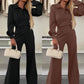 ✨Gratis verzending🤩 Nieuw Binnen! Damespak met Reversblouse & Wijde Broek – Stijlvol Comfort voor Elke Dag 👗